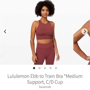 Lululemon Ebb To Train Bra size 4